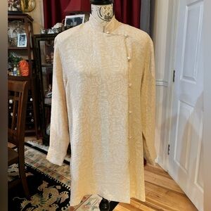 Vintage Yi Lin Floral Silk Blouse